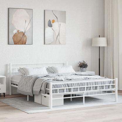Giroletto Bianco in Metallo 160x200 cm | homemem39