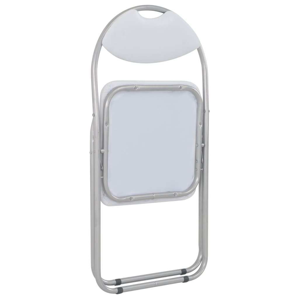 Sedie da Pranzo Pieghevoli 4 pz Bianche in Similpelle - homemem39