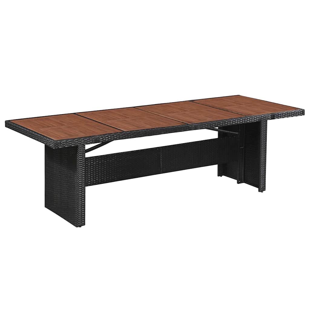 Set da Pranzo da Giardino 9 pz con Cuscini Polyrattan