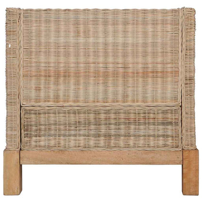 Set di Divani 2 pz con Cuscini in Rattan Naturale