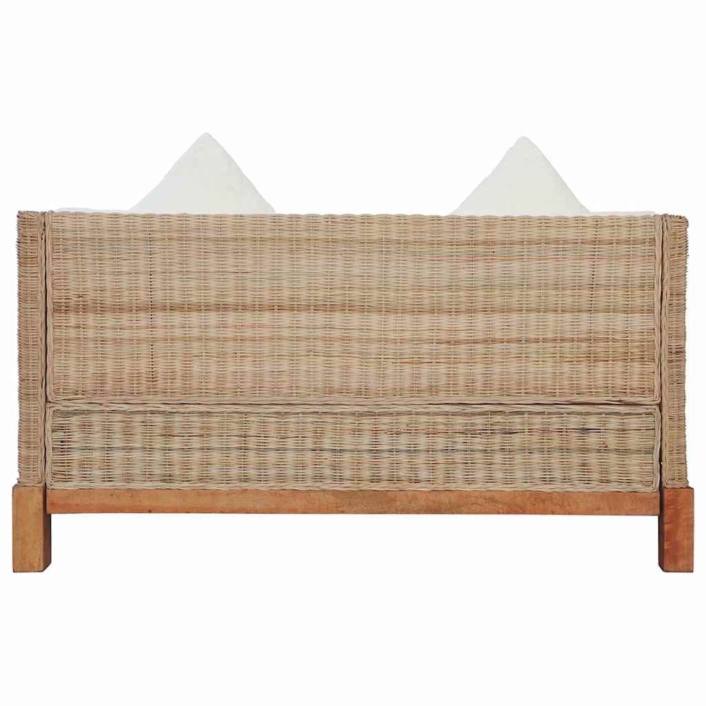 Set di Divani 2 pz con Cuscini in Rattan Naturale