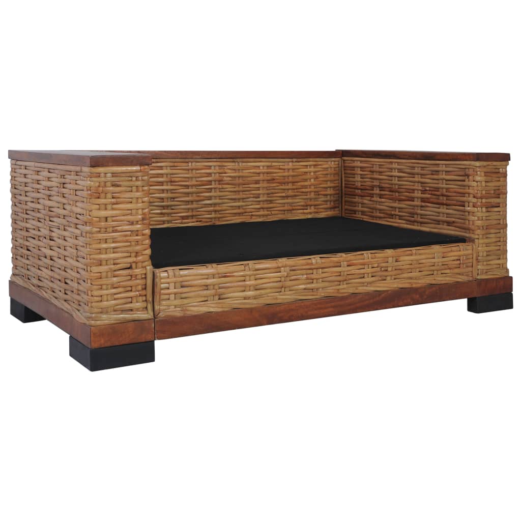 Set di Divani 2 pz con Cuscini in Rattan Naturale Marrone - homemem39