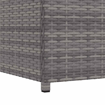 Baule da Giardino Grigio 120x50x60 cm in Polyrattan - homemem39