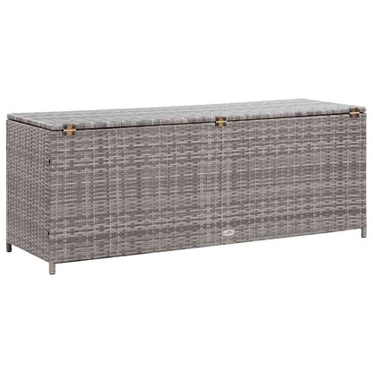 Baule da Giardino Grigio 150x50x60 cm in Polyrattan