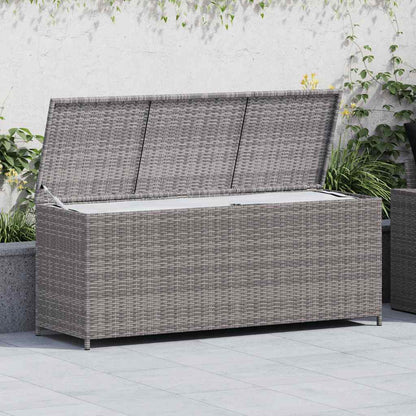 Baule da Giardino Grigio 150x50x60 cm in Polyrattan