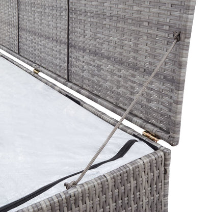 Baule da Giardino Grigio 150x100x100 cm in Polyrattan - homemem39