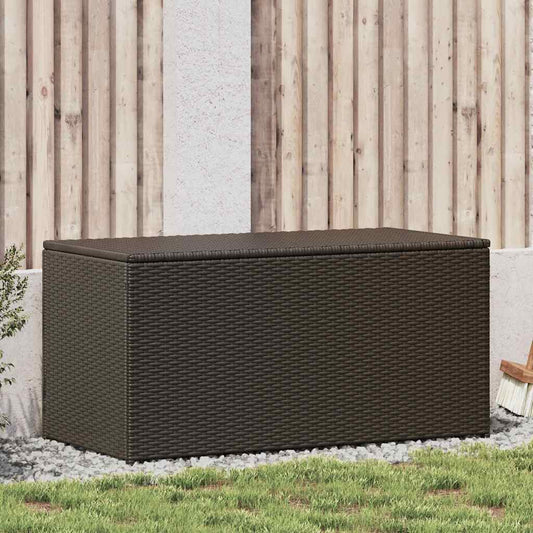 Baule da Giardino in Polyrattan 100x50x50 cm Marrone - homemem39