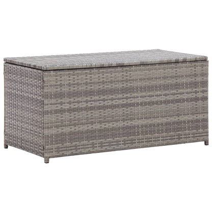 Baule da Giardino in Polyrattan 100x50x50 cm Grigio - homemem39