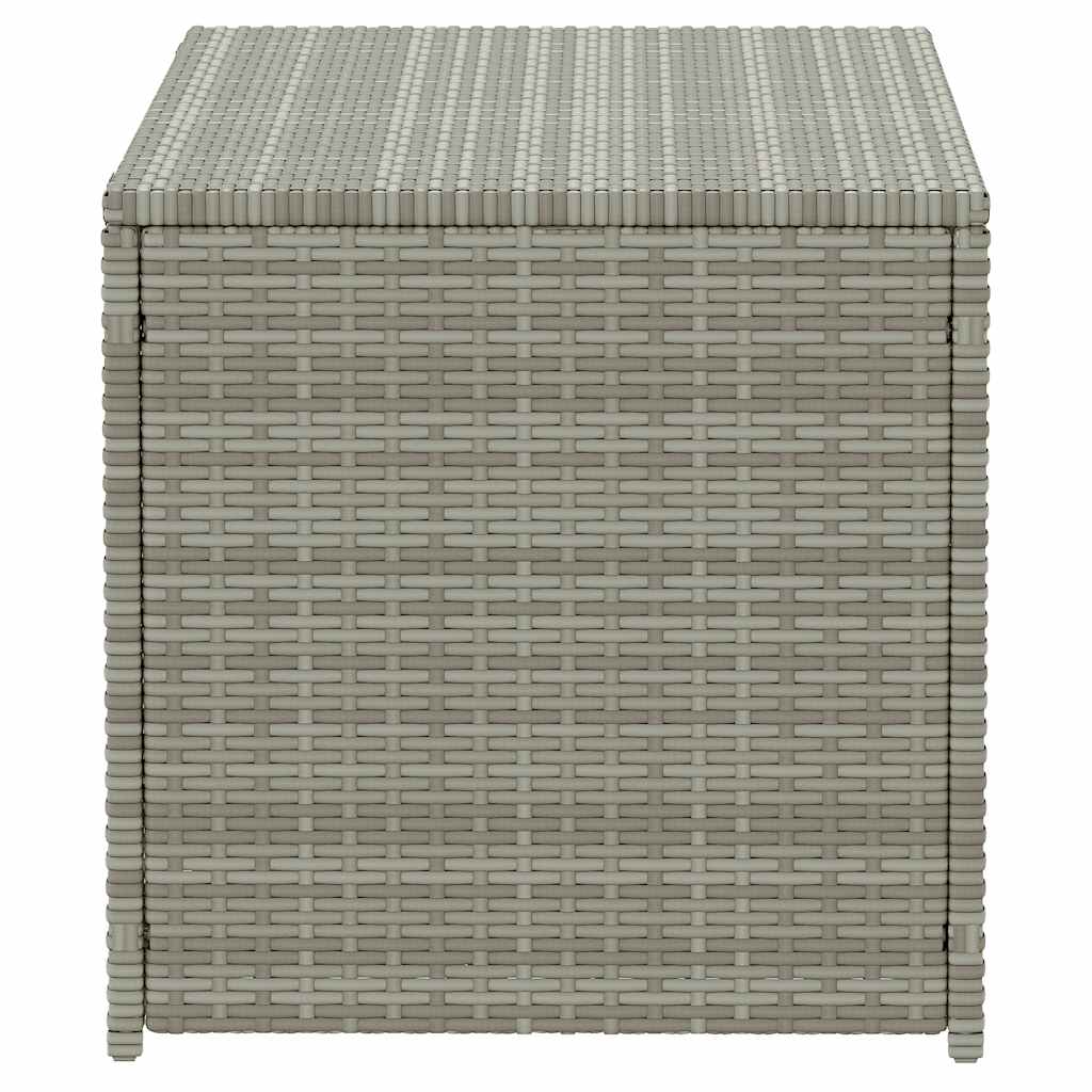 Baule da Giardino in Polyrattan 100x50x50 cm Grigio - homemem39