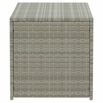 Baule da Giardino in Polyrattan 100x50x50 cm Grigio - homemem39