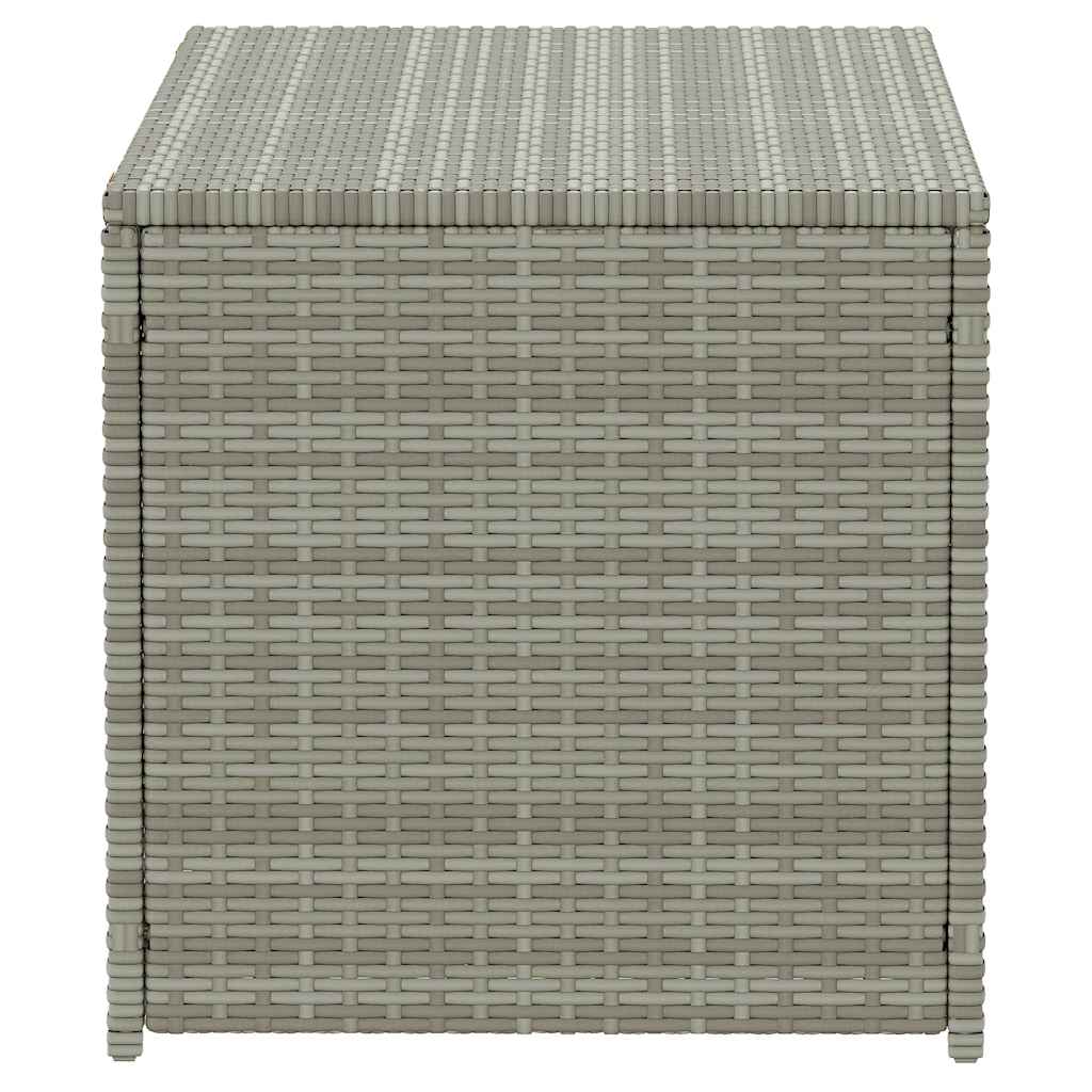 Baule da Giardino in Polyrattan 100x50x50 cm Grigio