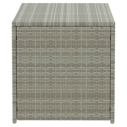 Baule da Giardino in Polyrattan 100x50x50 cm Grigio