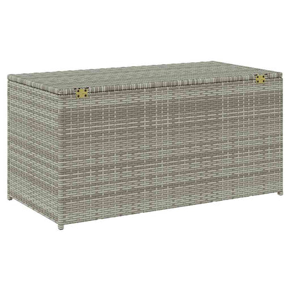 Baule da Giardino in Polyrattan 100x50x50 cm Grigio