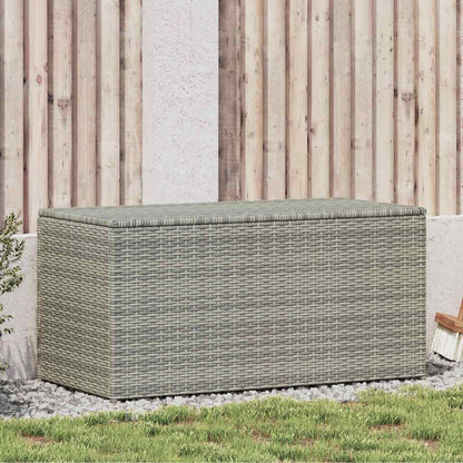 Baule da Giardino in Polyrattan 100x50x50 cm Grigio - homemem39