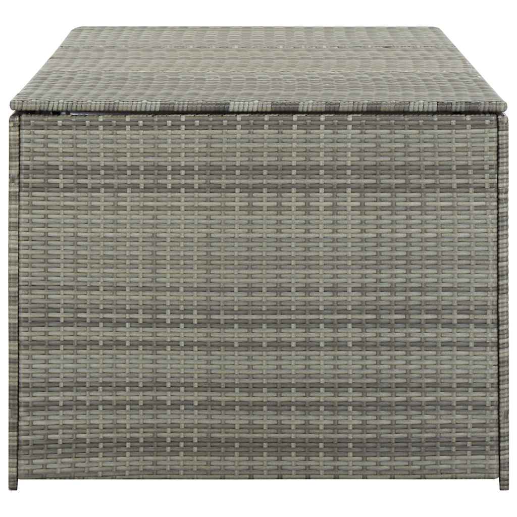 Baule da Giardino in Polyrattan 180x90x70 cm Grigio