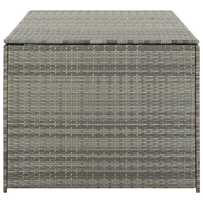 Baule da Giardino in Polyrattan 180x90x70 cm Grigio