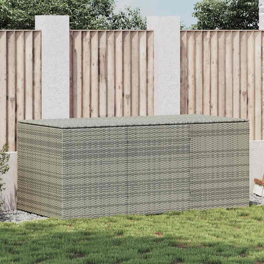 Baule da Giardino in Polyrattan 180x90x70 cm Grigio - homemem39