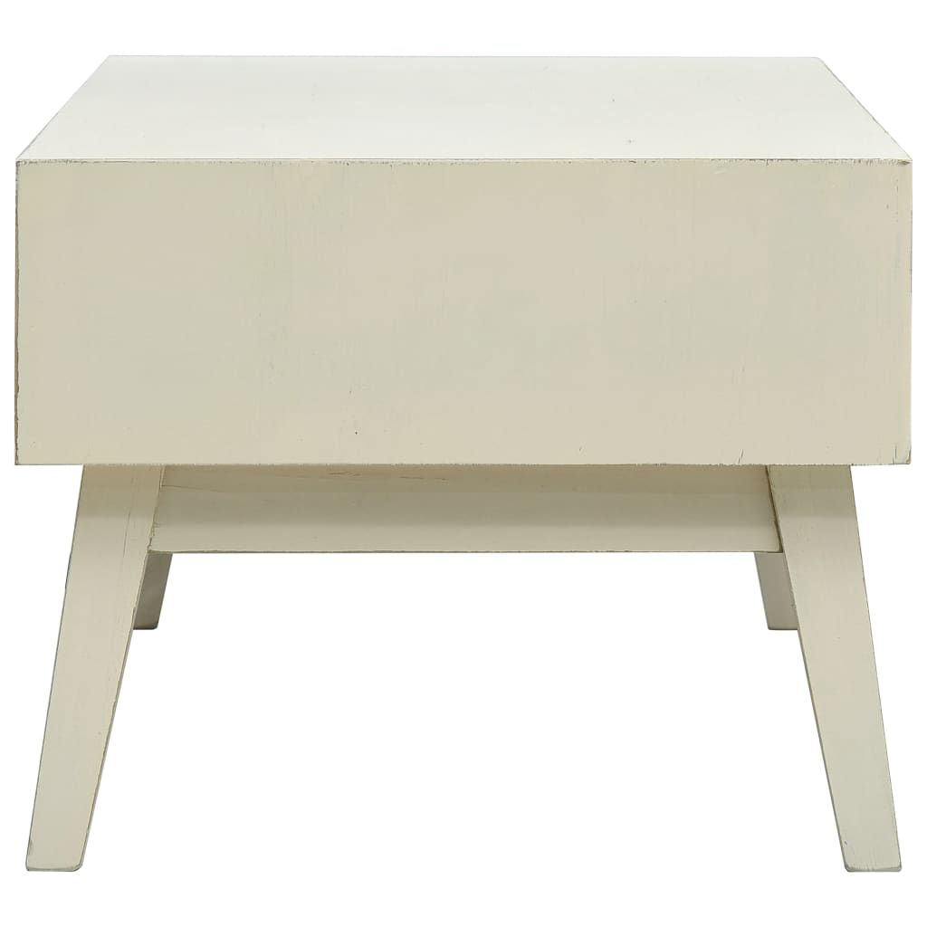 Tavolino Salotto 2 Cassetti Intagliati Grigio 110x50x40cm Legno | homemem39