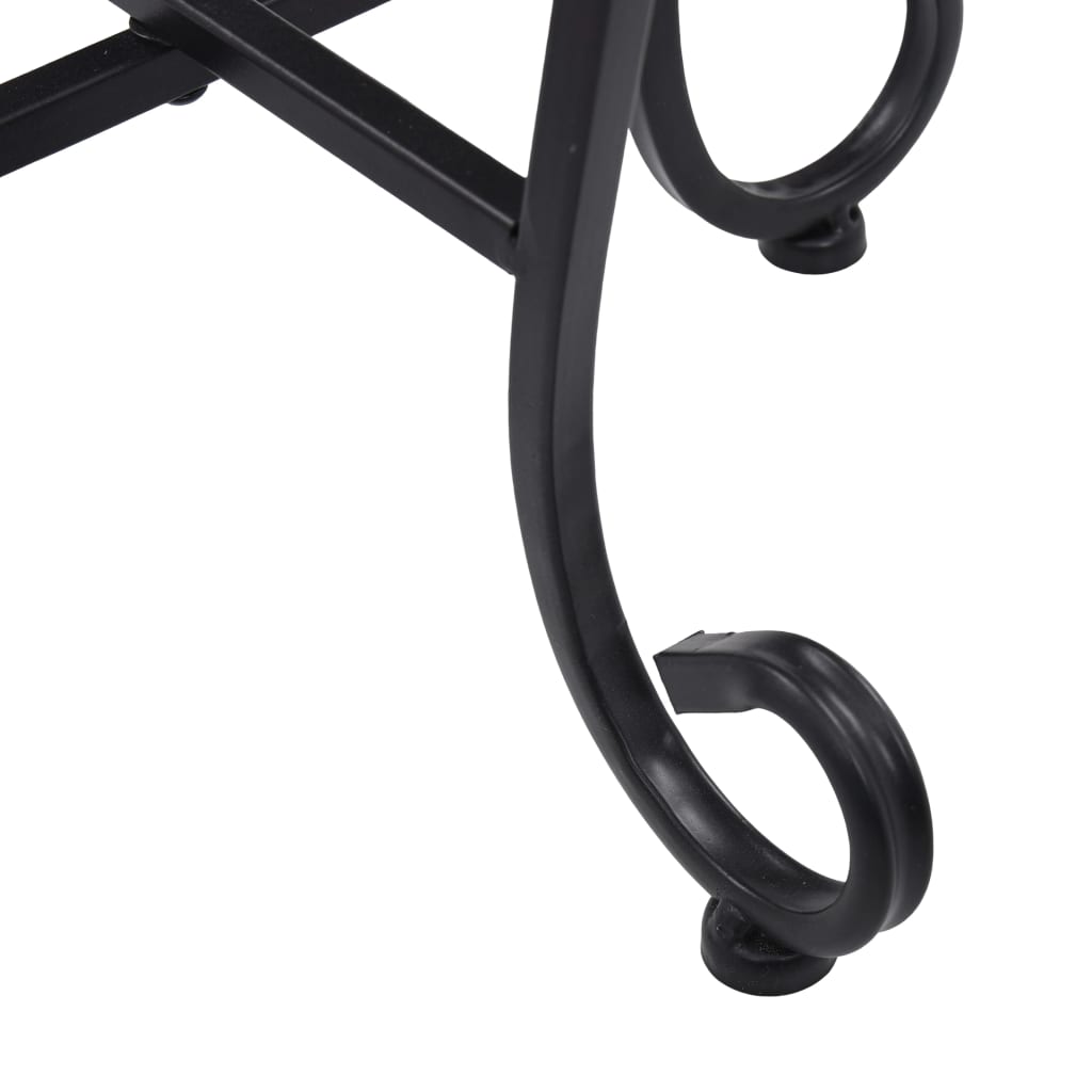 Tavolini con Mosaico 3 pz Nero e Bianco in Ceramica - homemem39