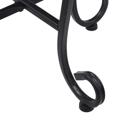 Tavolini con Mosaico 3 pz Nero e Bianco in Ceramica - homemem39