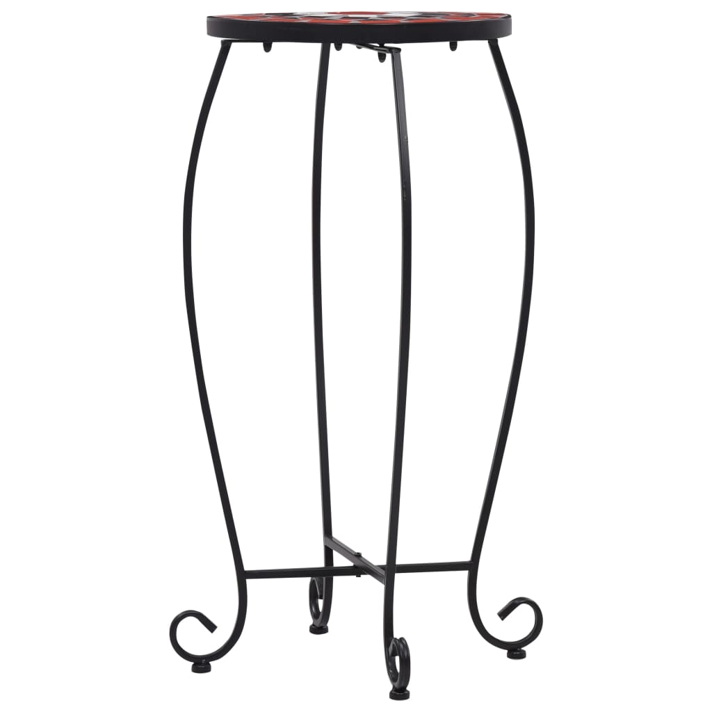 Tavolini con Mosaico 3 pz Terracotta e Bianco in Ceramica - homemem39