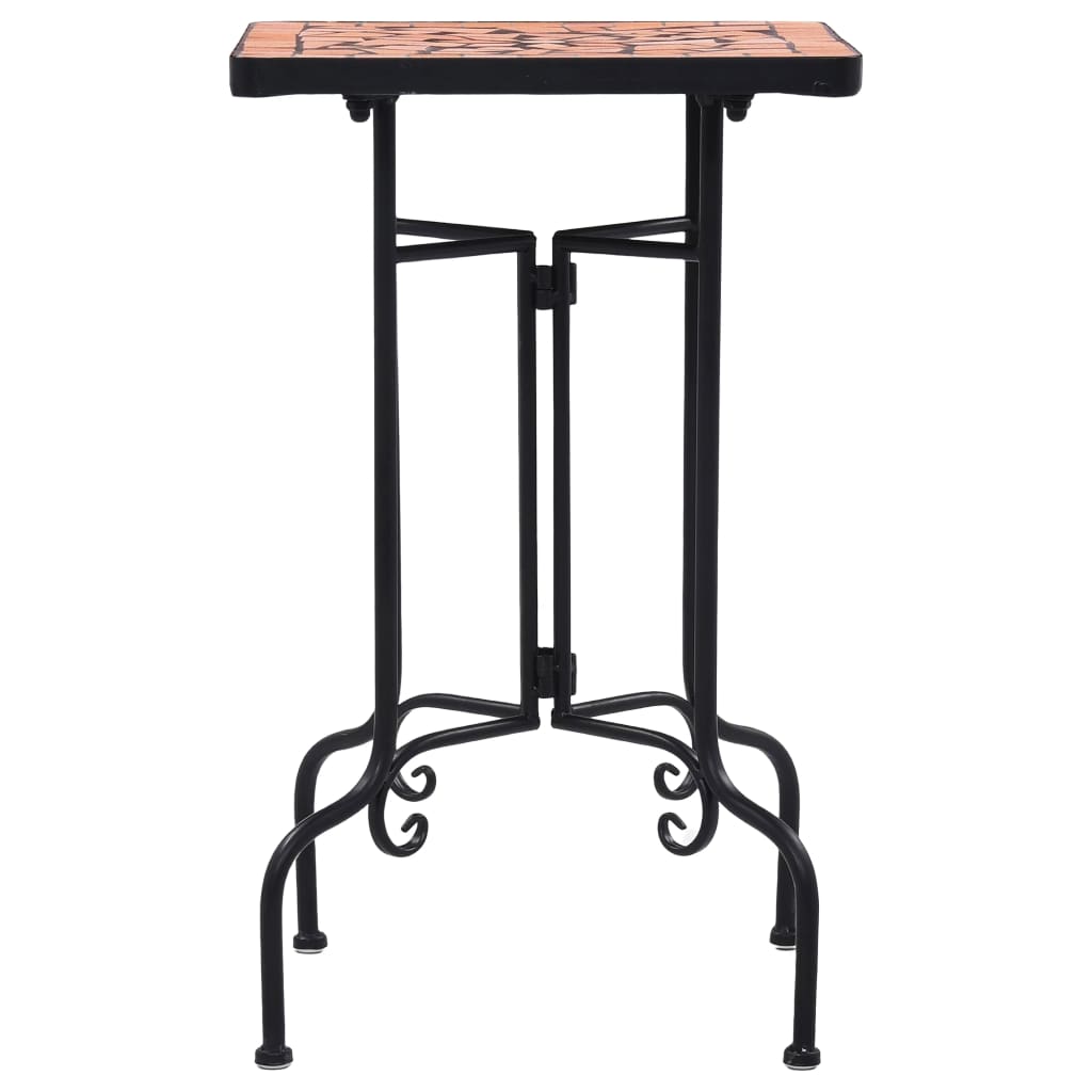Tavolino di Servizio con Mosaico Terracotta in Ceramica | homemem39