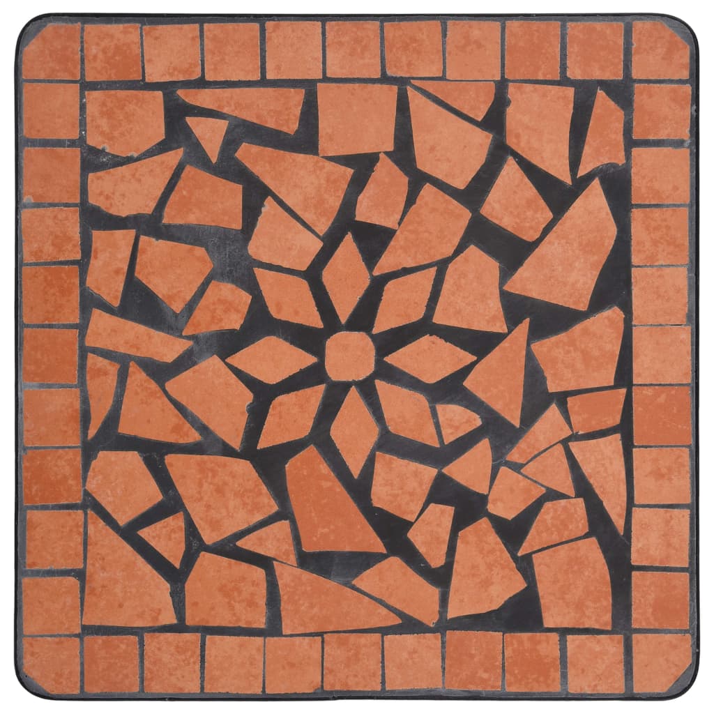 Tavolino di Servizio con Mosaico Terracotta in Ceramica - homemem39