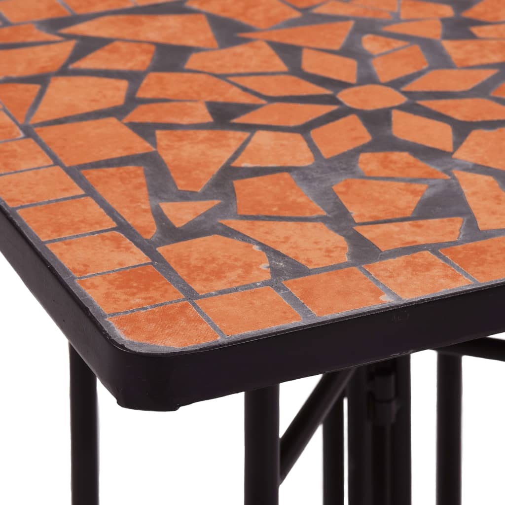 Tavolino di Servizio con Mosaico Terracotta in Ceramica | homemem39