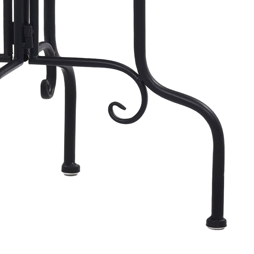 Tavolino di Servizio con Mosaico Nero e Bianco in Ceramica - homemem39