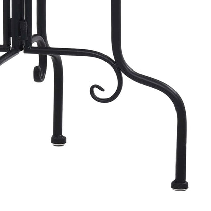 Tavolino di Servizio Mosaico Terracotta e Bianco in Ceramica - homemem39