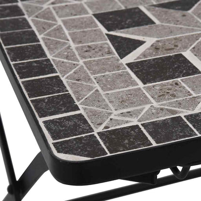 Sedie da Bistrò con Mosaico 2 pz Grigie | homemem39