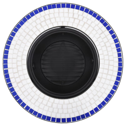 Braciere a Mosaico Blu e Bianco 68 cm in Ceramica - homemem39