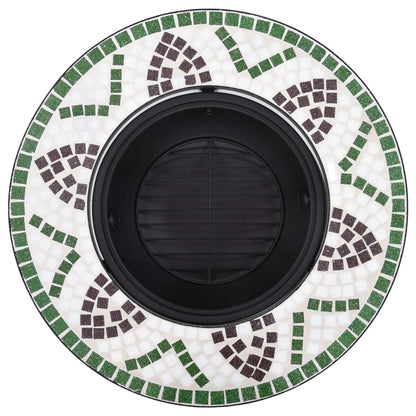 Braciere a Mosaico Verde 68 cm in Ceramica - homemem39