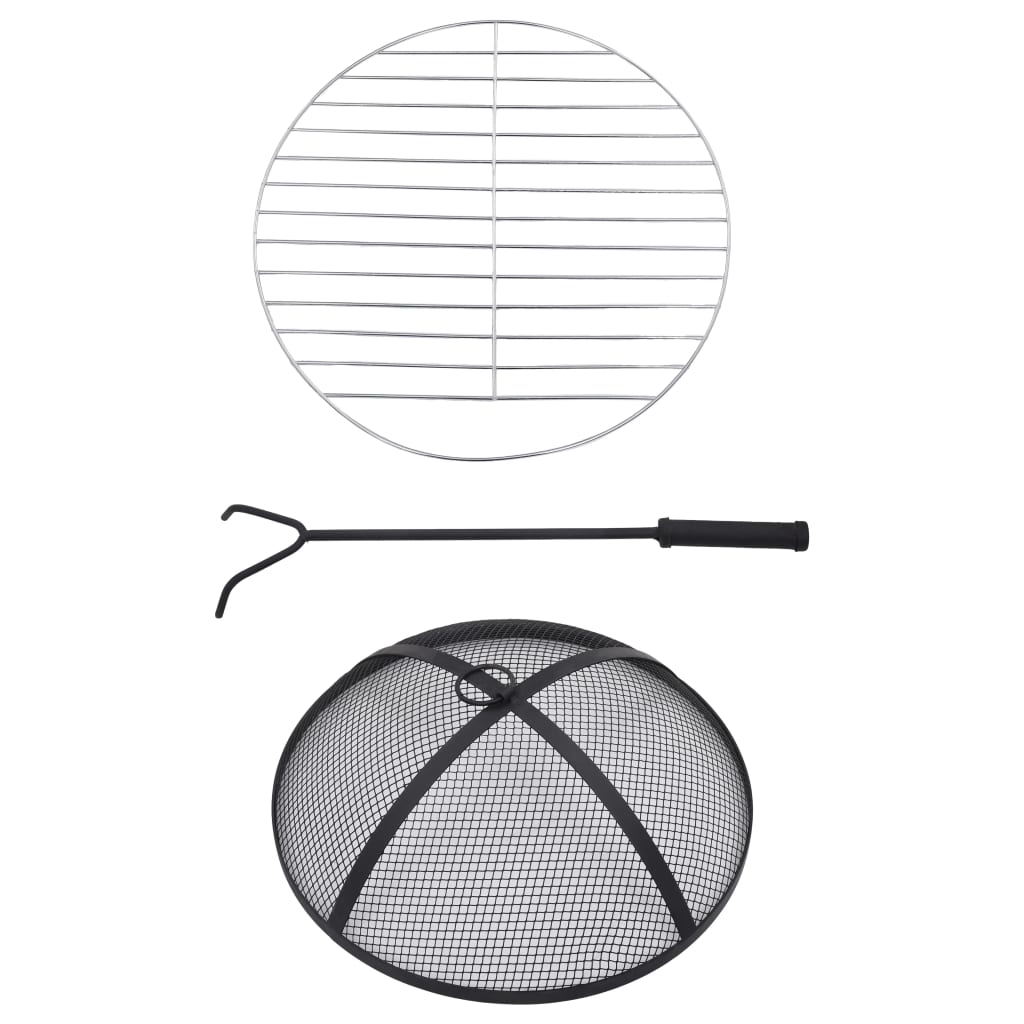 Tavolo con Braciere a Mosaico Terracotta 68 cm in Ceramica - homemem39