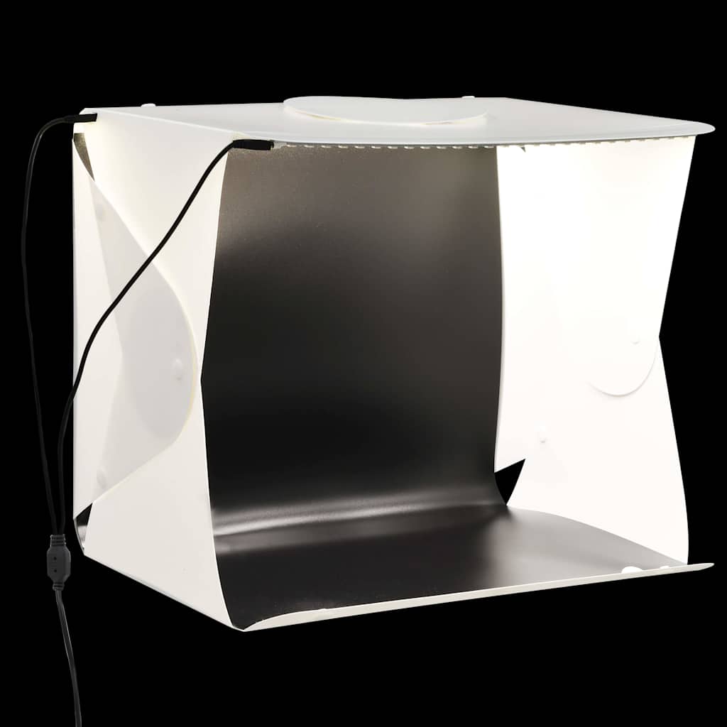 Light Box per Studio Foto a LED 40x34x37 cm in Plastica Bianco - homemem39