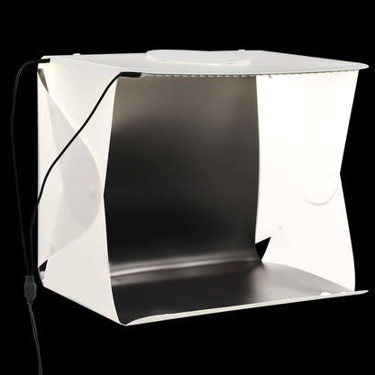 Light Box per Studio Foto a LED 40x34x37 cm in Plastica Bianco - homemem39