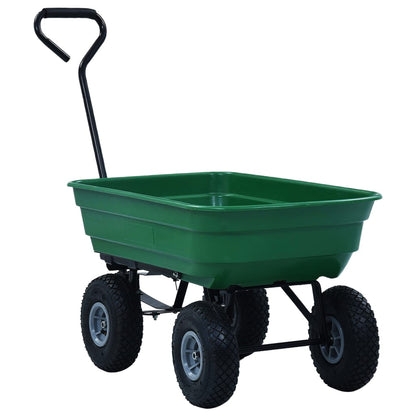 Carrello Manuale Ribaltabile da Giardino 300 kg 75 L Verde - homemem39