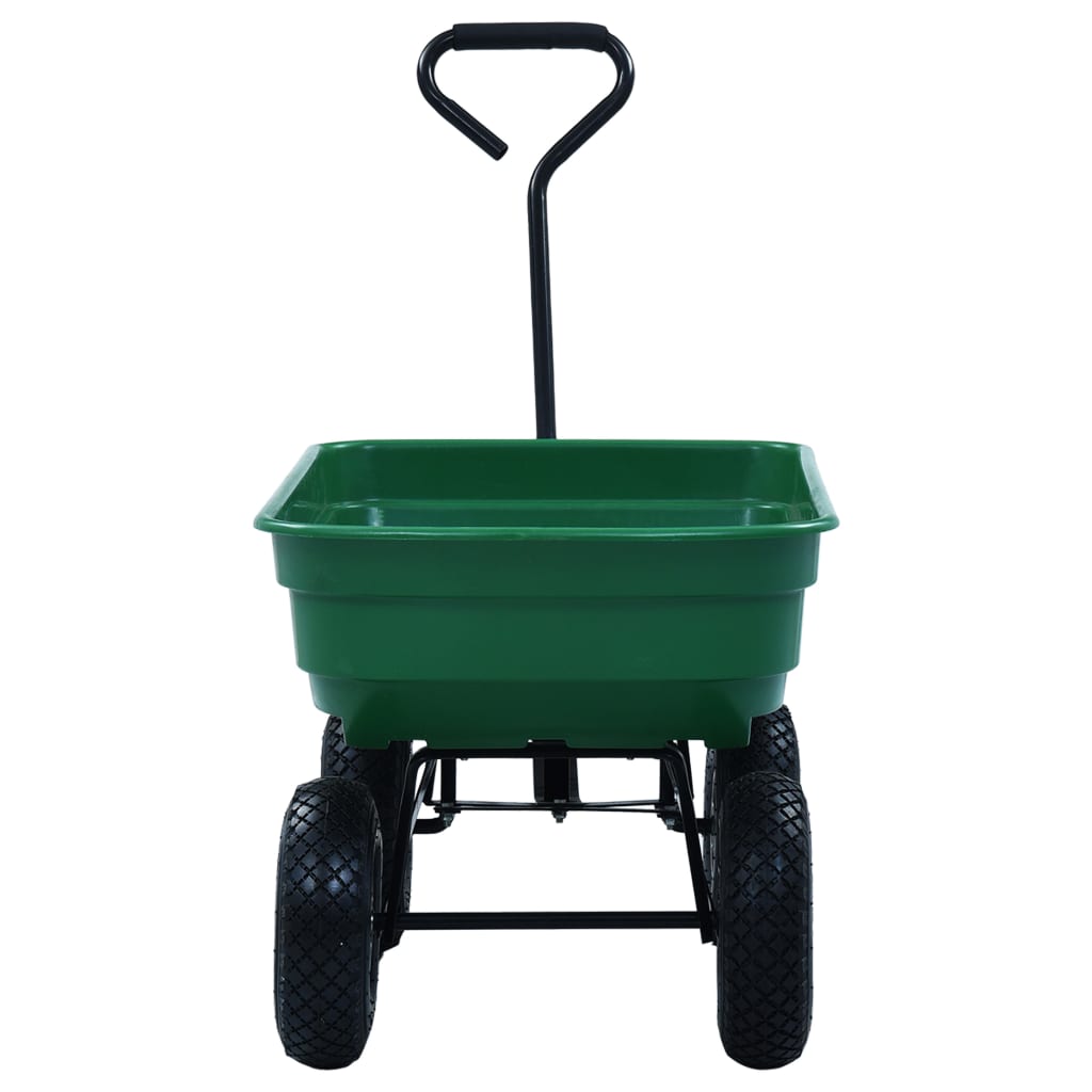 Carrello Manuale Ribaltabile da Giardino 300 kg 75 L Verde - homemem39