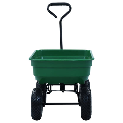 Carrello Manuale Ribaltabile da Giardino 300 kg 75 L Verde - homemem39