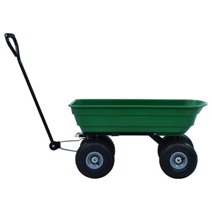 Carrello Manuale Ribaltabile da Giardino 300 kg 75 L Verde - homemem39