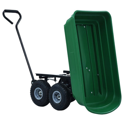 Carrello Manuale Ribaltabile da Giardino 300 kg 75 L Verde - homemem39