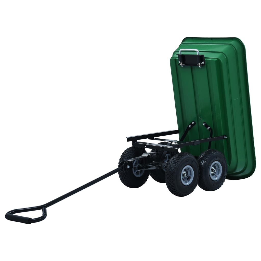 Carrello Manuale Ribaltabile da Giardino 300 kg 75 L Verde - homemem39