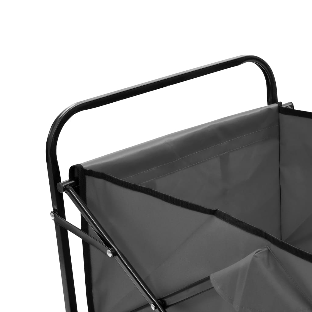 Carrello Pieghevole a Mano in Acciaio Grigio