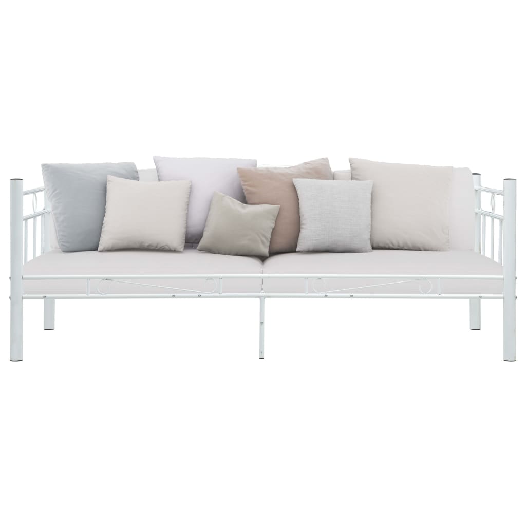 Telaio Divano Letto Bianco in Metallo 90x200 cm | homemem39