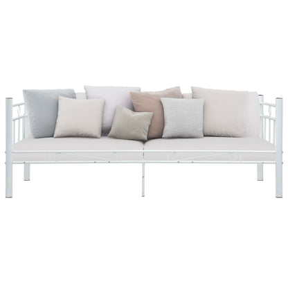 Telaio Divano Letto Bianco in Metallo 90x200 cm | homemem39