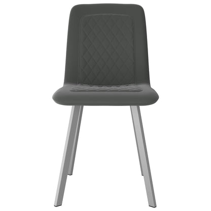 Sedie da Pranzo 2 pz Grigie in Velluto