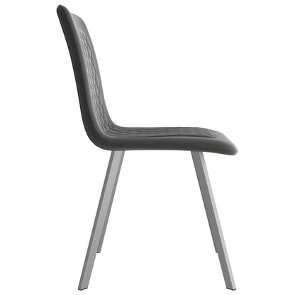 Sedie da Pranzo 2 pz Grigie in Velluto