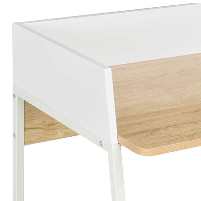 Scrivania Bianca e Rovere 90x60x88 cm