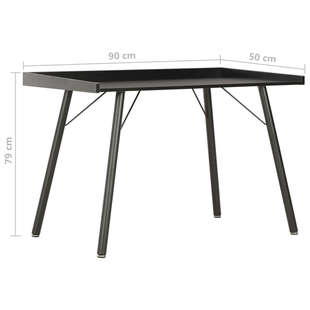 Scrivania Nera 90x50x79 cm | homemem39
