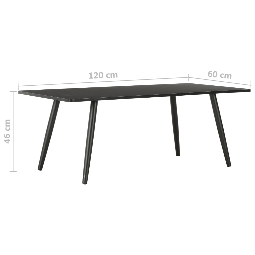 Tavolino da Caffè Nero 120x60x46 cm | homemem39